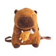 thumbnail image 1 of Mochila de peluche con forma de para adultos y niños, bonita bolsa de hombro con dibujos animados para vacaciones Sosteniendo la pierna de pollo, 1 of 9