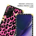 thumbnail image 5 of FKBRCL4U Compatible with Samsung Galaxy Note 20 Ultra Case, Pink Black Leopard Luxury Golden Decoration for Girl Women Soft TPU Shockproof Protective Hard PC Back, 5 of 7