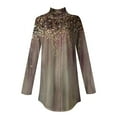 thumbnail image 5 of Ydkzymd Long Sleeve Shirt Pack Women Khaki Tie Dye L Button Down Shirts for Women Plain Lounge Thermal Plus Size Blouses Floral Petite Turtleneck Tunics, 5 of 5
