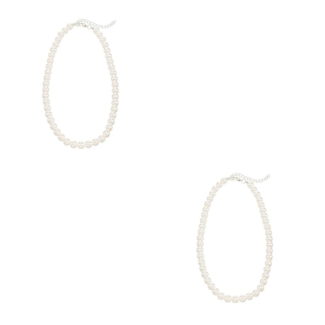 QualitChoice Simulation Collier de Perles Charmant Style Simple Accessoire de Mode Suspendu Décor Colliers de Mode Cadeau d'Anniversaire Type 2 2Set