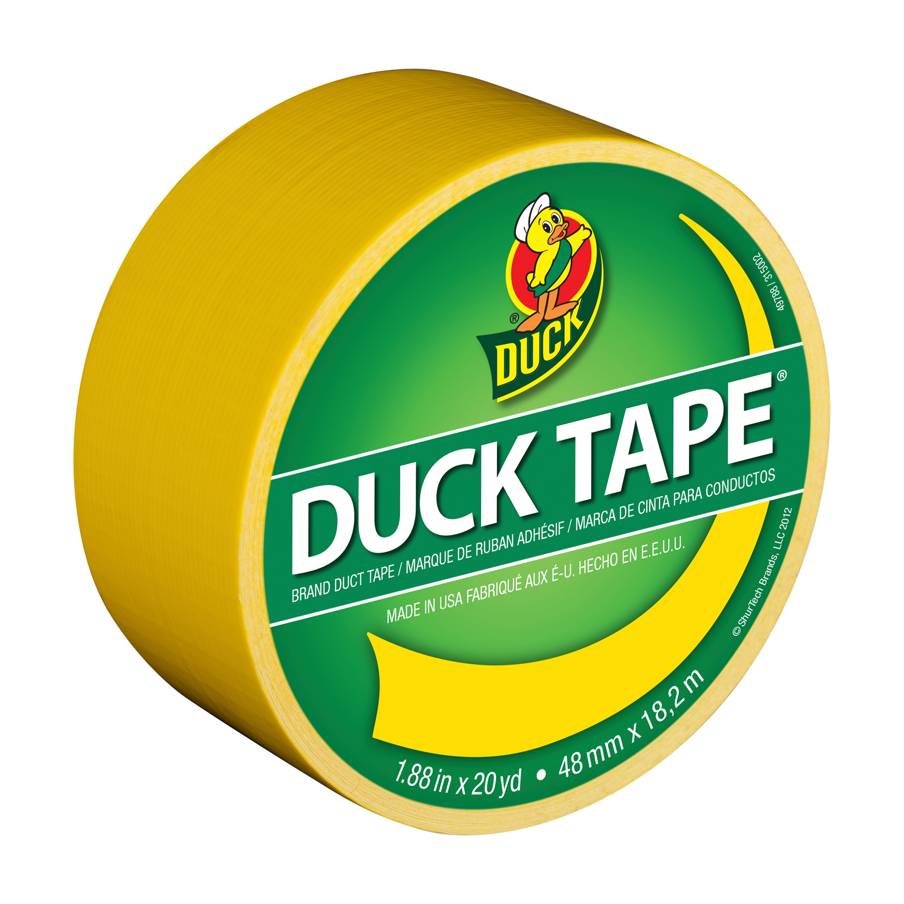 Duck Tape Brand 1.88 In. X 20 Yd. Yellow Color Duct Tape - Walmart.com ...