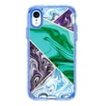 thumbnail image 6 of Casetego for iPhone XR Case 6.1",Shiny Bling Marble Full Body Protective Support Wireless Charing Bumper Rugged Anti-Scratch Hybrid Rubber Case Cover,Purple Green, 6 of 6