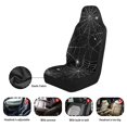 thumbnail image 4 of HUISEFOR Spider Web Car Seat Cover Breathable Comfortable Car Seat Covers Protector Elastic Polyester Easy to Installation Universal Fit for Most Cars SUV, 4 of 6