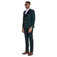 thumbnail image 3 of Tazzio Skinny Fit Double Breasted 2pc Suit Set with Velvet Peak Lapel, 3 of 4