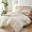 Cream White, variant on Queen Comforter Set White Comforter 3PCS (1 Ruffle Comforter and 2 Pillowcases) Vintage Farmhouse Shabby Chic Bedding Soft Fluffy Comforter Queen All Season