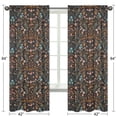 thumbnail image 6 of Boho Floral Wildflower Black and Orange Semi-Sheer Rod Pocket Curtain Panels (Set of 2) Girl by Sweet Jojo Designs, 6 of 6