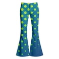thumbnail image 3 of Girls Print Flare Leggings Kids Elastic High Waisted Cute Bell Bottoms Yoga Pants for Gym 13-14 Years, 3 of 5