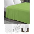 thumbnail image 5 of Queen Size Flat Sheet Only, Fruit Green Soft Brushed Microfiber Bed Sheets, Farmhouse Solid Green Color Modern Art Hotel Quality Breathable Bedding Top Sheet, Easy Care, 90"x102", 5 of 9