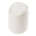 thumbnail image 1 of Mini Desk Trash Can with Lid Swing-Lid Tiny Countertop Garbage Bin Small Table Top Plastic Covered Waste Basket for Desk, Small Garbage Can Desktop Trash Bin, Tabletop Waste Basket (White), 1 of 4