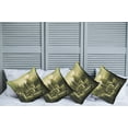 thumbnail image 2 of Ambesonne Grey Throw Pillow Cover 4 Pack, Gothic Dark City Scenery, 24", Pale Green White, 2 of 5