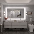 thumbnail image 6 of GODCHAR 60x36 LED Bathroom Mirror, 24V Dual Light Shatterproof Mirror with Anti-Fog, UL Listed, 3 Colors, 6 of 10