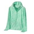 thumbnail image 2 of DDAPJ pyju Women's UPF 50+ Sun Protection Jacket Ice Silk Cooling Hooded Sun Shirt Outdoor Performance Hiking Athletic Jackets Green M, 2 of 3