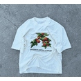 thumbnail image 4 of Camiseta holgada de algodón puro con estampado retro simple y moderno de estilo coreano, diseño de elementos de arte clásico Harajuku y2k, ropa de calle para parejas, 4 of 5