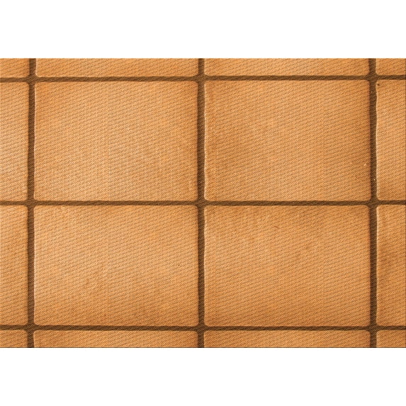 Ahgly Company Machine Washable Indoor Rectangle Transitional Orange Area Rugs, 7' x 9'