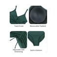 thumbnail image 6 of Asoul Twist V Neck One Piece Swimsuit for Womens Tummy Control Swimdress Monkini Swimwear Tie Side Mesh Bathing Suits, 6 of 11