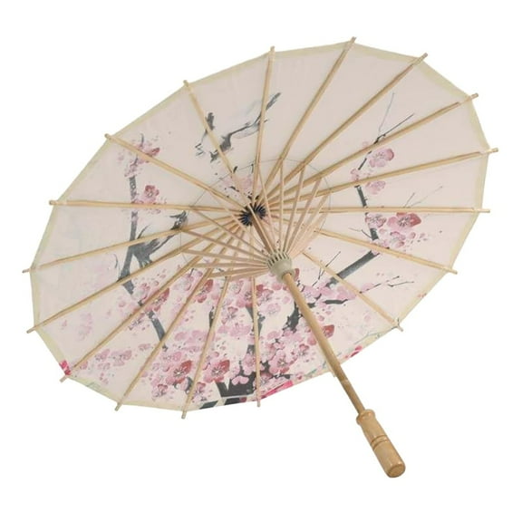 Wovilon 20" Handmade Oiled Paper Umbrella Chinese Art Classical Dance Umbrella Plum Blossom For Wedding Parties Photography S Cosplay Decoration And Other Events