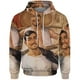 thumbnail image 3 of Sudadera con capucha para hombre con estampado de texto chino personalizado, cómoda y versátil, informal, 3 of 5
