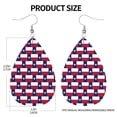 thumbnail image 3 of Faux Leather Earrings Earring Texas Flag Teardrop Dangle Earrings For Women Jewelry, 3 of 6