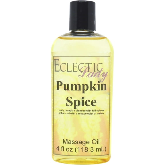 Pumpkin Spice Massage Oil by Eclectic Lady, 4 oz, Sweet Almond Oil and Jojoba Oil