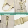 thumbnail image 5 of Lightweight 3 Compartments Crossbody Bag for Women Triple Zip Top Handle Satchel Multi-pocket Nylon Travel Bag, 5 of 6