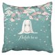 thumbnail image 1 of ABPHQTO Funda de almohada con nombre personalizado de flores de conejito blanco Funda de cojín 40x40 cm, 1 of 1