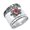 Red, variant on Red Simulated Carnelian Swirl Bali Design Ring Sterling Silver Size 8
