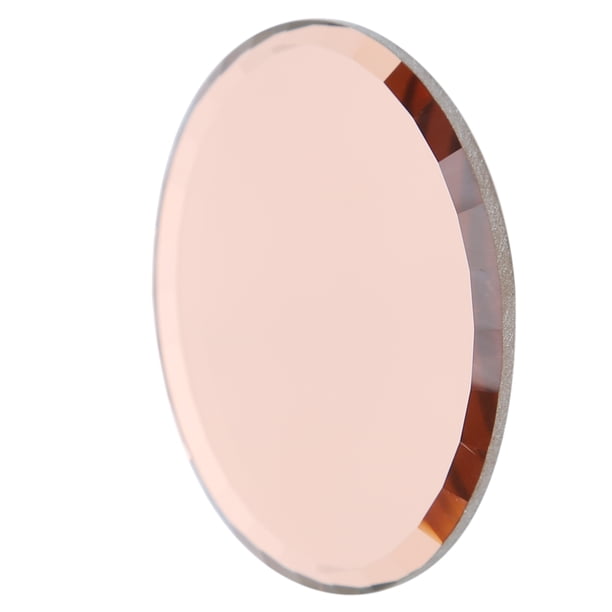 Paleta de Mezcla de Arte de Umas, Tablero de Exhibicio de Espejo de Vidrio para Manicura y Maquillaje, 7 cm de DiáMetro, Herramienta Profesional para Salón de Unas y Uso