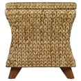 thumbnail image 4 of Gallerie Decor Bali Breeze Square Flared Wood Storage Ottoman in Natural, 4 of 6