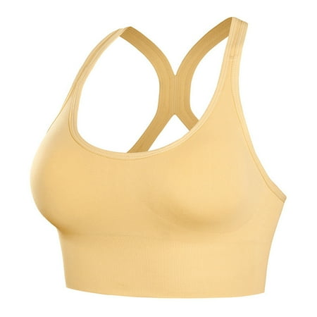 

Liveday Sports Bra for Women Running Workout Back Zipper Sports Bra with Removable Padded Sports Bra