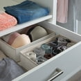 thumbnail image 4 of Simplify 2 Pack Medium Rectangular Compartment Drawer Organizer in Faux Jute Beige, 4 of 6