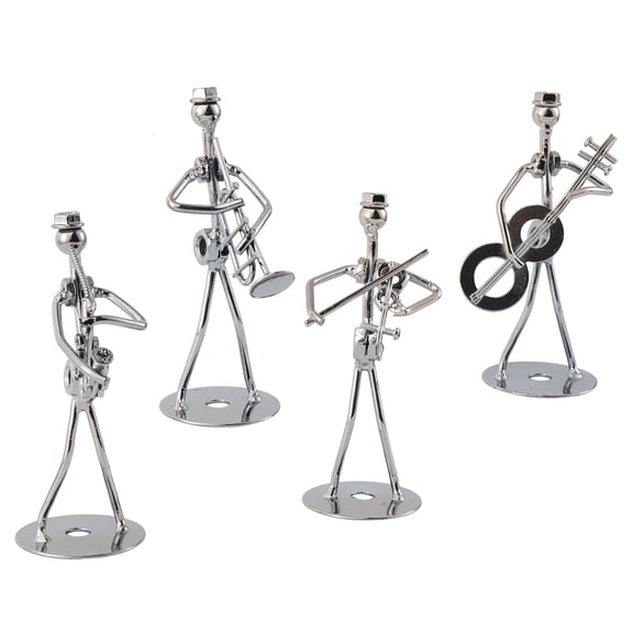 PartyKindom Black Musician Shaped Crafts Elegant Decorative Gifts for Home 4Pcs
