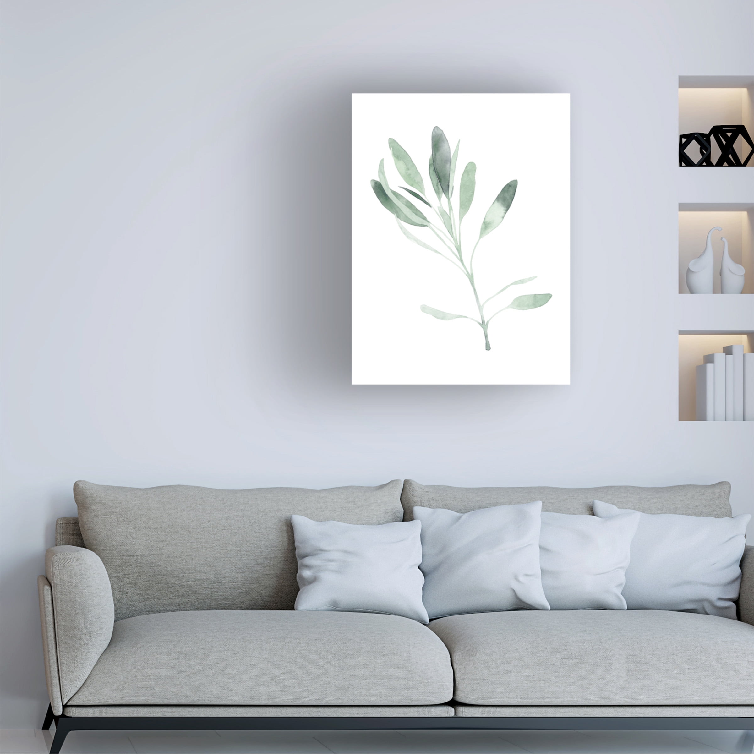 Emma Scarvey 'Simple Sage II' Canvas Art