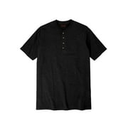 Boulder Creek By Kingsize Men's Big & Tall Heavyweight Longer-Length Short-Sleeve Henley Shirt