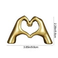 thumbnail image 4 of Gold Decor Living Room - Small Shelf Decor Aesthetic - Heart Hands Sculpture - Teen Girls Bedroom Knick Knacks - Cute Home Shelves Accent - Table Statue Love Decorations Gifts (Gold), 4 of 9