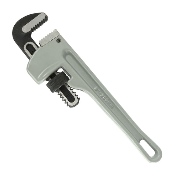 Unique Bargains 8-inch Aluminum Handle Heavy-Duty Hook Jaw Straight Pipe Wrench