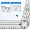 thumbnail image 1 of 4 Pieces Goniometer Physiotherapy 360 Degree Rotation Protractor Physiotherapy PVC for Physiotherapy, Sports Therapy, 1 of 5