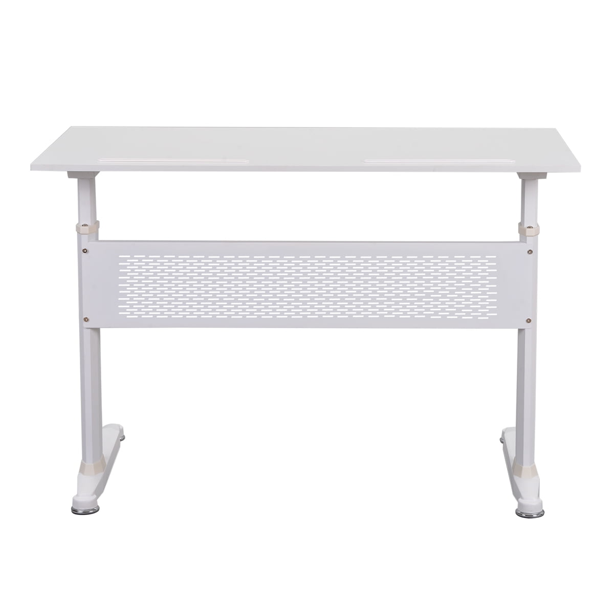 Kepooman Modern Height Adjustable Standing Desk with Crank Handle for Home Office, 47.2"L x 23.6"W x 28.7-44.5"H, White Kepooman Modern Height Adjustable Standing Desk with Crank Handle for Home Office, 47.2"L x 23.6"W x 28.7-44.5"H, White