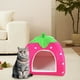 thumbnail image 4 of Apmemiss Clearance Winter Indoor Outdoor Pet House Foldable Yurt Strawberry Tent, Warm Shelter for Cats Dogs, Small Medium Breeds, Easy Storage, 4 of 8