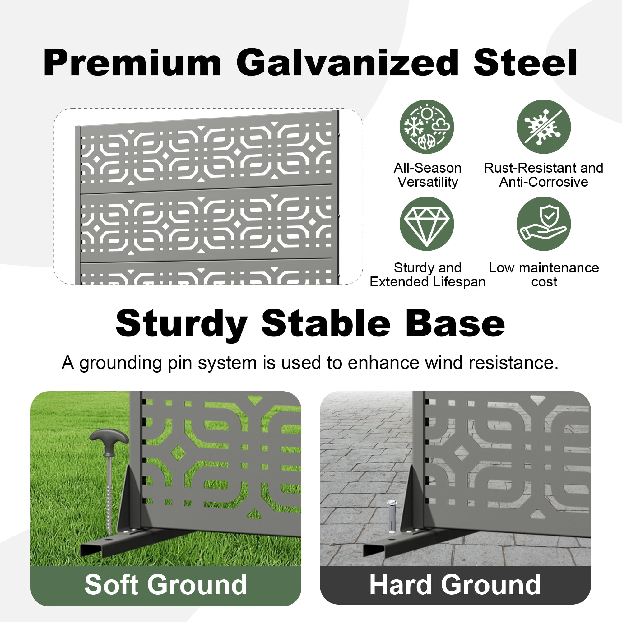 Outdoor Metal Privacy Screen