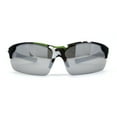 thumbnail image 3 of Mens Xloop Hunters Camo Half Rim Plastic Sunglasses Brown Green Silver Mirror, 3 of 4