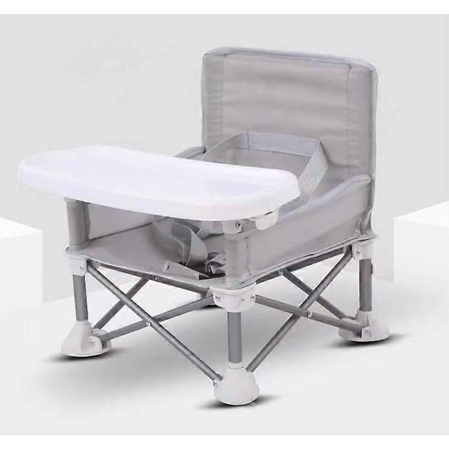 Gray Portable Baby Seat Travel Compact Folding with Straps for Indoor/Outdoor Use Great for Camping, Beach, Lawn Toddlers, Kids, Boys, Girls