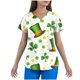 thumbnail image 2 of Xuyuer St. Patrick's Women's V Neck T Shirts Casual Short Sleeve Summer Tops Loose Fit Casual V-neck Short Sleeved Printed Protective Print Fashionable Suit Top, 2 of 5