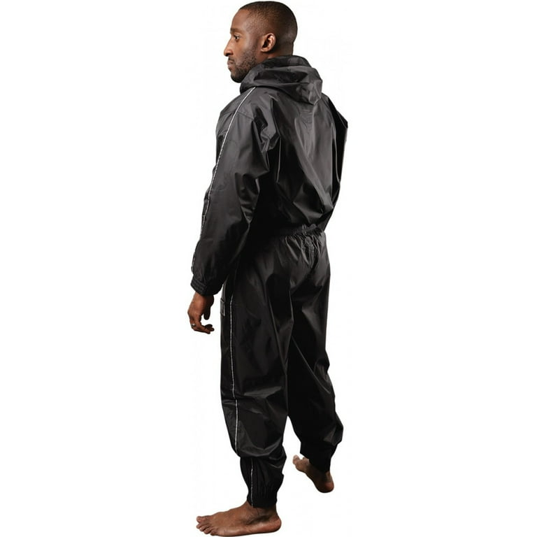 Title Boxing Rip-Stop Nylon and PVC Rubber Lined Sauna Suit With Hood -  Medium