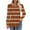 Brown, variant on Striped Sweater Winter Fashion Sawvnm Women's Casual Fashion Loose Pleated Round Neck Striped Long-Sleeved Tops for Women White M
