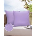 thumbnail image 6 of Pack of 2 Outdoor Pillow Covers, Lavender Purple Solid Color Waterproof Square Throw Pillowcase Cushion Decorative Pillow Covers for Couch Patio Tent, 26x26 in, 6 of 6
