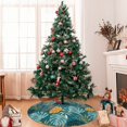 thumbnail image 7 of Yiaed Tropical Leaves Print Christmas Tree Skirt , Tree SkirtsTree Mat for Christmas Winter Holiday Indoor Decorations-36", 7 of 7
