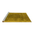 thumbnail image 2 of Ahgly Company Machine Washable Indoor Square Oriental Yellow Industrial Area Rugs, 6' Square, 2 of 4