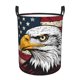 thumbnail image 1 of Balery American Bald Eagle Cesta de ropa redonda con asas, impermeable, independiente, para ropa, juguetes, dormitorio y familia-Small, 1 of 6