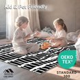 thumbnail image 4 of ODIKA 6' Machine Washable Non-Slip Area Rug, Bold Stripe Faux Hide Accent High Traffic Rug, Black, 287519, 4 of 5