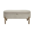 thumbnail image 5 of OakvillePark Terralisse Corduroy Lift Top Storage Bench, Taupe, 5 of 9